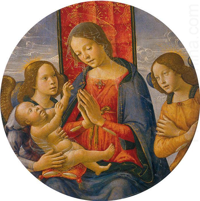 Mainardi, Sebastiano Virgin Adoring the Child with Two Angels china oil painting image